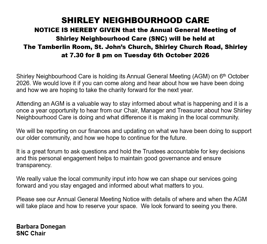 Notice of AGM